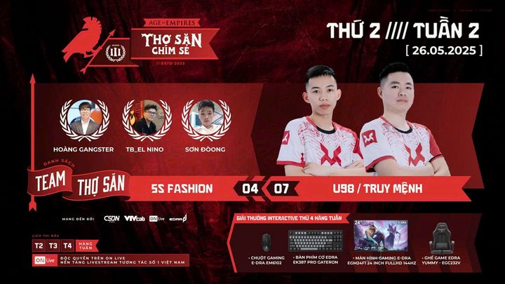 [FULL MATCH] Trận 11 - U98, Truy Mệnh vs 5S Fashion