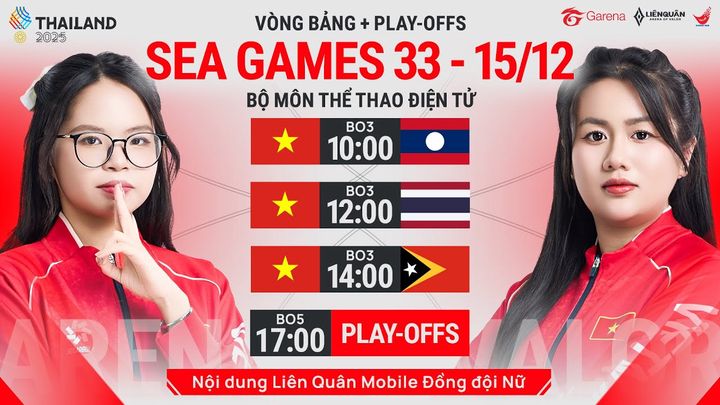 Vietnam vs Thailand  - Vòng bảng Sea Games 33 - Liên Quân Mobile đồng đội Nữ