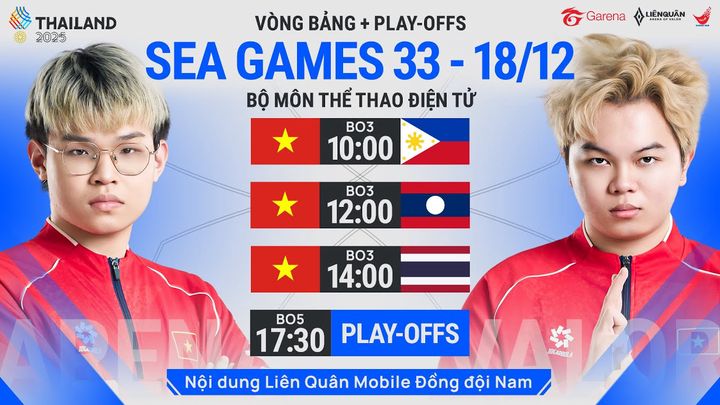 Việt Nam vs Philippines - Vòng Bảng | SEA Games 33 | Liên Quân Mobile Đồng Đội Nam 